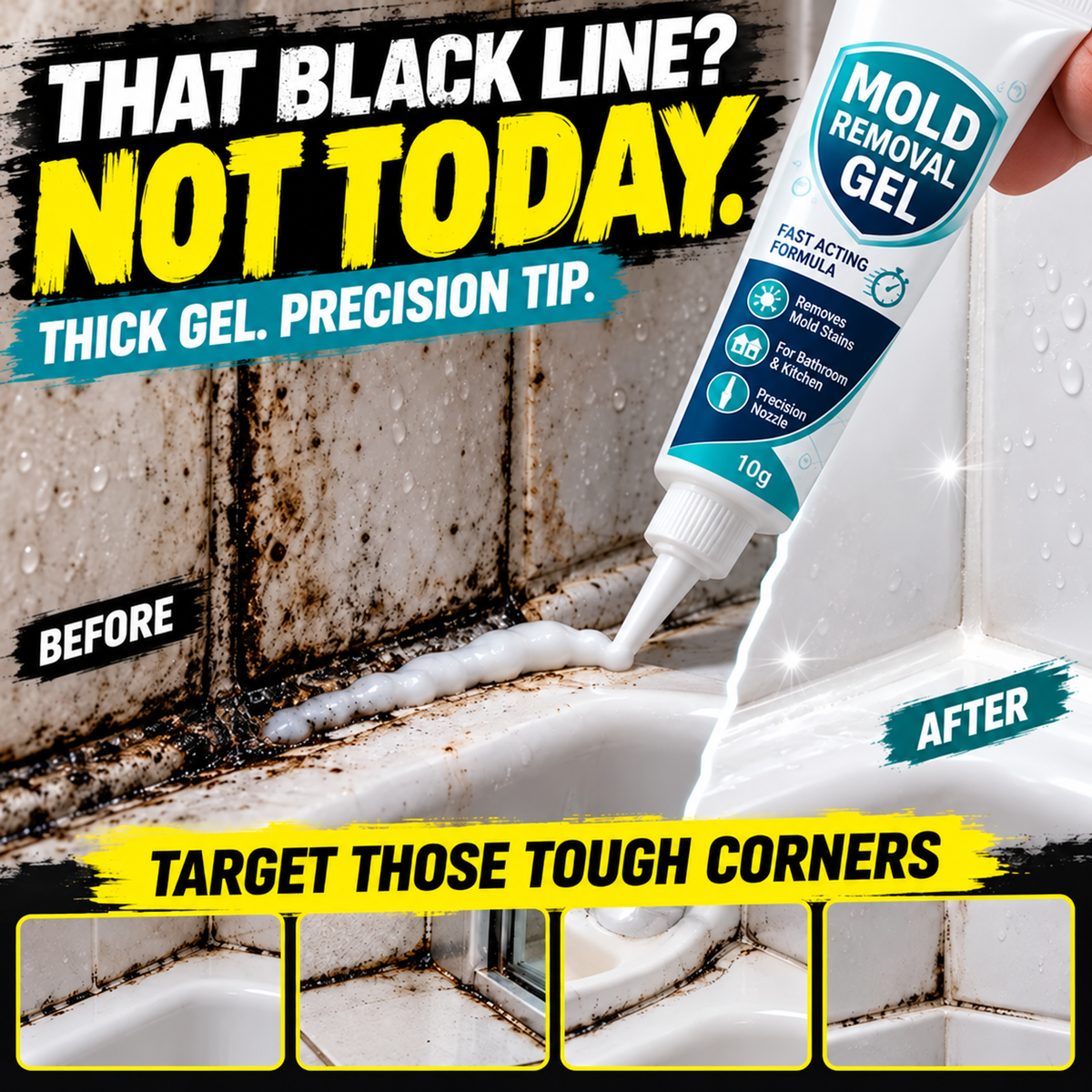 Household Mold Remover Gel for Bathroom & Kitchen