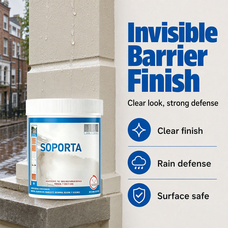 Transparent waterproof sealant with a clear barrier finish